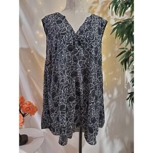 Torrid Harper Georgette Lemon Sleeveless Chiffon Blouse Womens Plus Size 6X